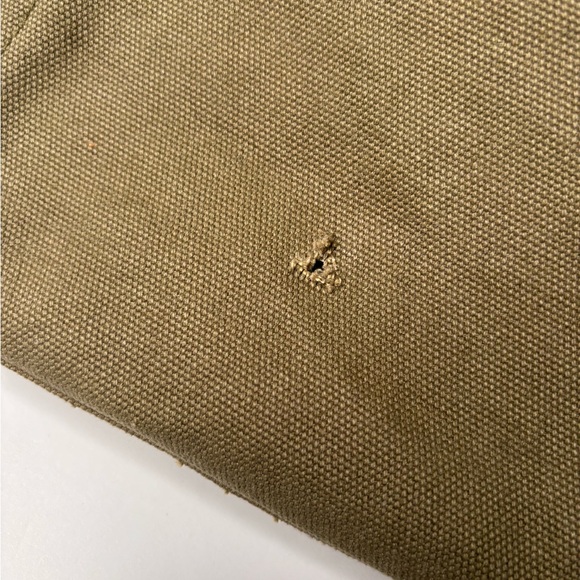 FEED Every day  green  classic canvas and leather tote bag purse. - Picture 11 of 12